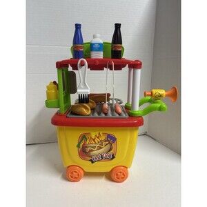 Child’s Pretend And Play Hotdog Stand With Lots Of Accessories